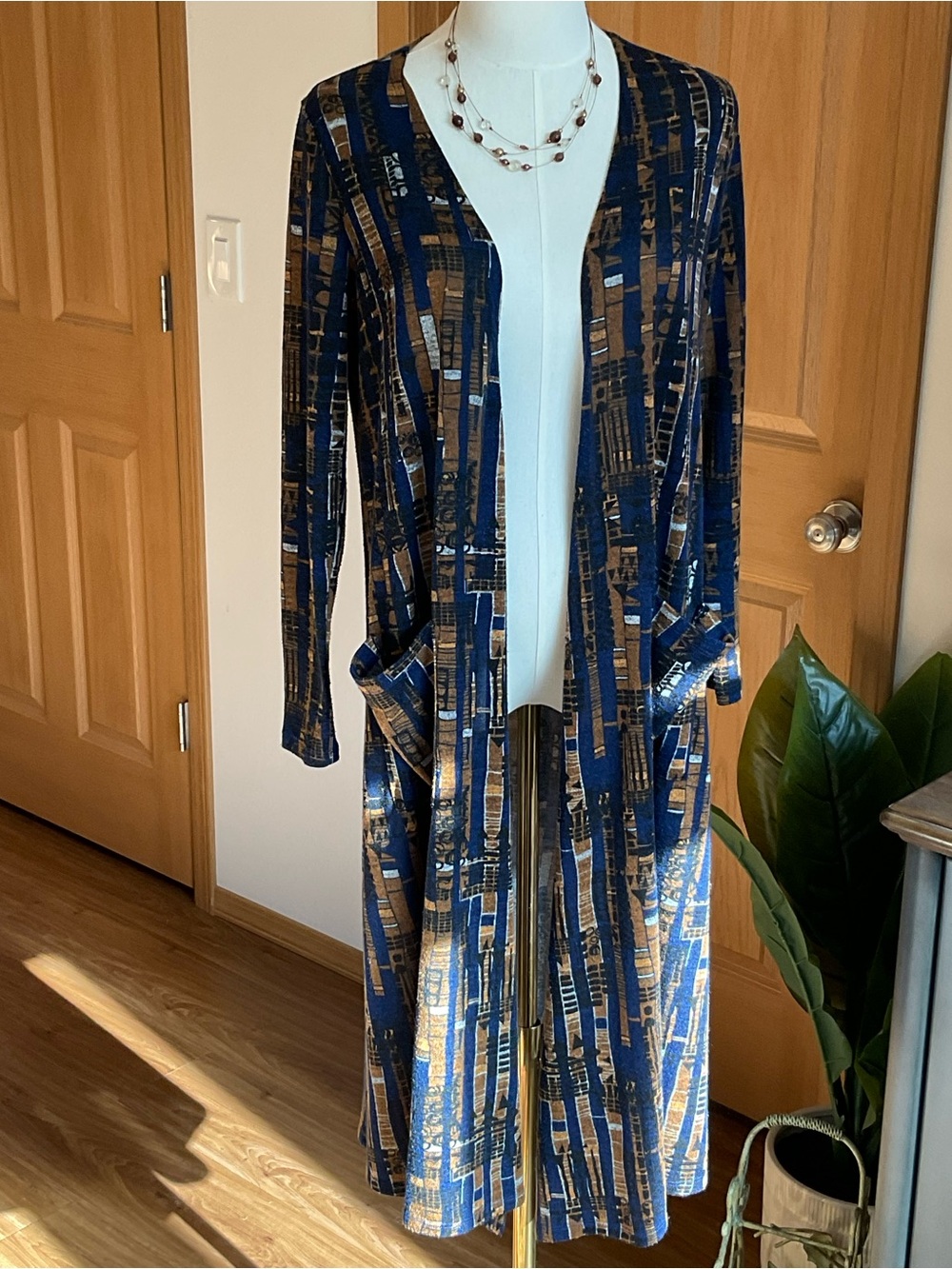 Long Open Front Women's Long Sleeve Cardigan size Small